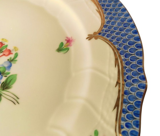 Image 1 of Rari piatti da portata Herend Blue Fishscale (VHB) - Coppia di 2