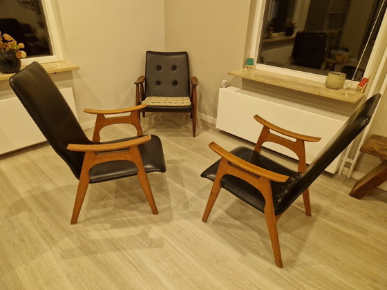 Mid-Century Set von 2 Sesseln – Holz, Messing (photo 2 of 8)