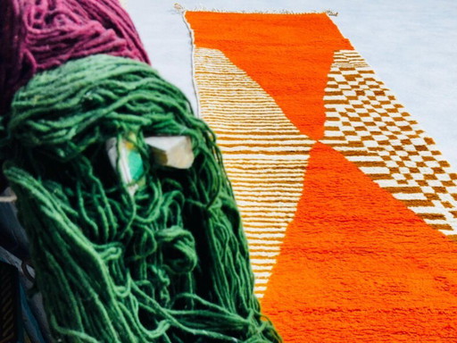 Tapis marocain en laine naturelle 400cmx100cm