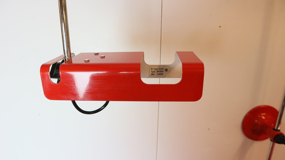 Image 1 of Lampe murale rouge en forme d'araignée de Joe Colombo pour O-Luce, 1965