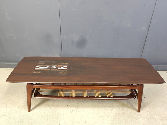 Image 1 of Organischer Couchtisch von Louis Van Teeffelen für WEBE - Die Niederlande - 1950er Jahre