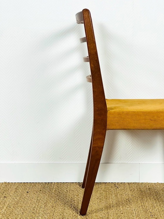 Image 1 of Set di 3 sedie da pranzo scandinave in teak e velluto a coste, 1960