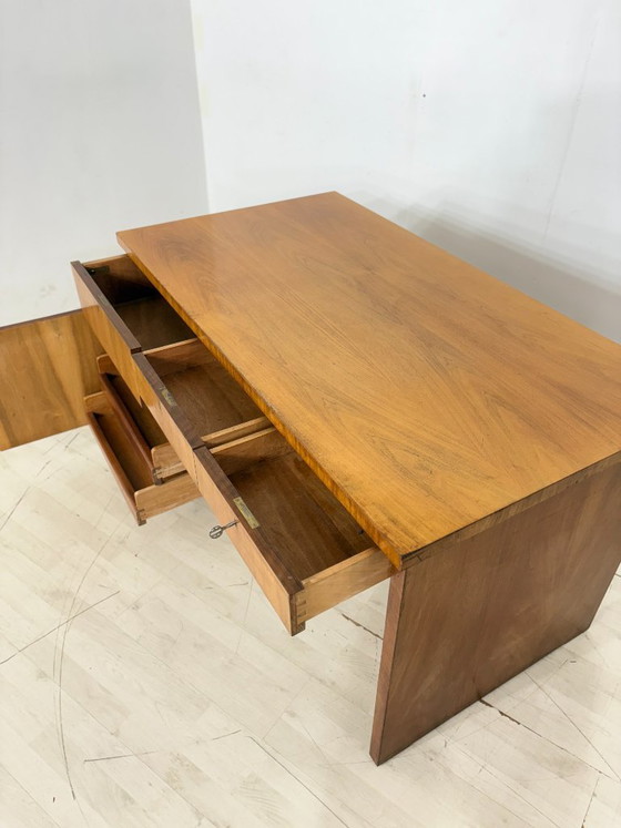 Image 1 of Art Deco desk / Vintage desk / 1928 desk / Walnut office desk