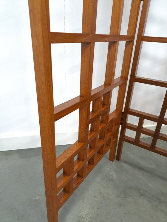 Image 1 of Teak houten kamerscherm roomdivider