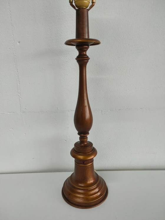 Image 1 of Wooden Florentine Style table lamp '60s (without shade)