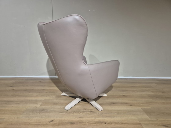 Image 1 of Fauteuil relax réglable Ashley - Rose ancien - Cuir taupe