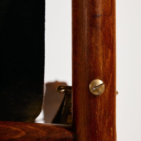 MK10957 Hongaarse kalfslederen loungestoel, Fauteuils, Metaal, Leer, Bruin, Vintage (foto 19 van 26)