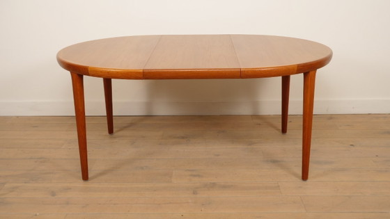 Image 1 of Tavolo da pranzo rotondo vintage | Teak | Allungabile | 120 - 220 cm