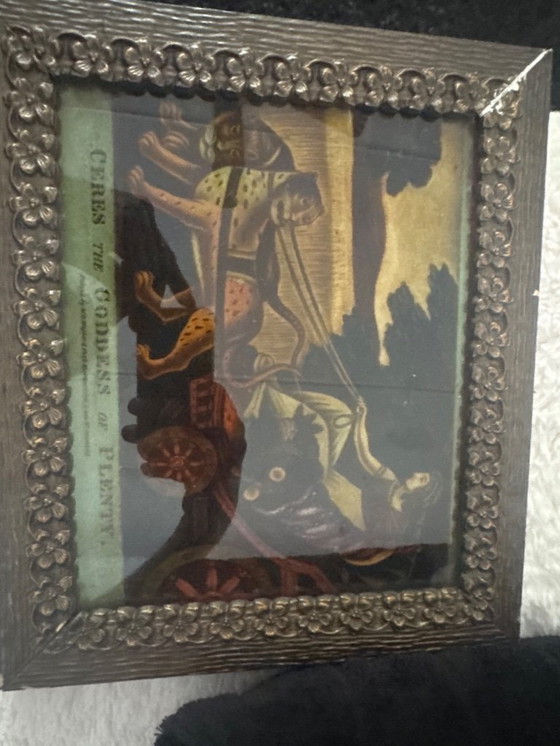 Image 1 of Mezzotint glass painting