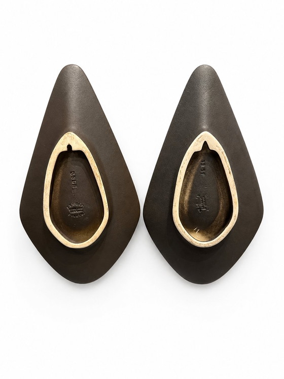 Image 1 of MUSEUM QUALITY – Pair of Large (L) Søholm 3351 Wall Sconces by Einar Johansen (1960s)