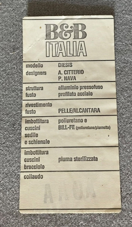 Image 1 of Canapé B&B Italia Diesis en cuir blanc design Citterio