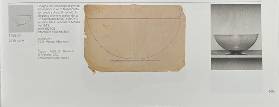 Image 1 of Bol en verre de Murano des années 1930, attribuable à Vittorio Zecchin pour Cappellin & Venini.