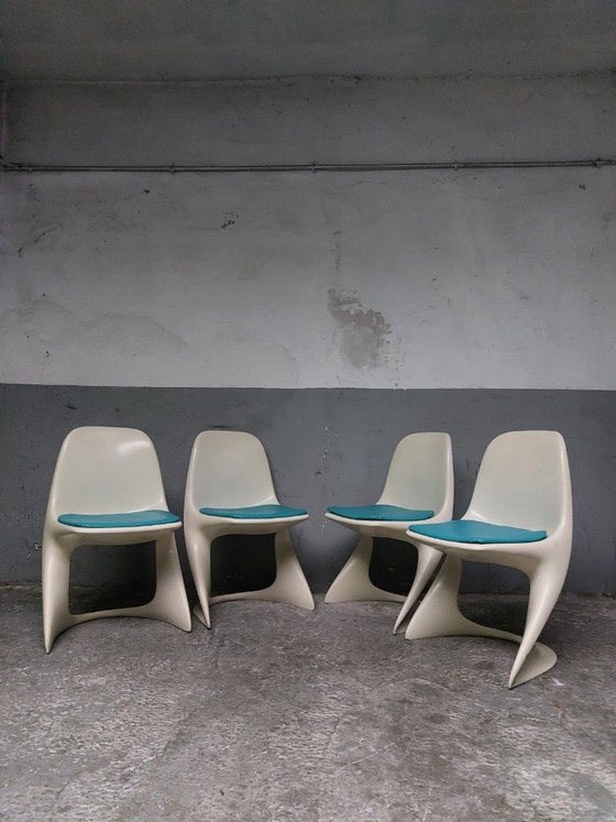 4 chaises Casalino vintage de style Space Age, conçues par Alexander Begge pour Casala. (photo 32 of 33)