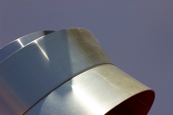 Image 1 of Carl Thore Trava Lampe, Aluminium und innen orange lackiert