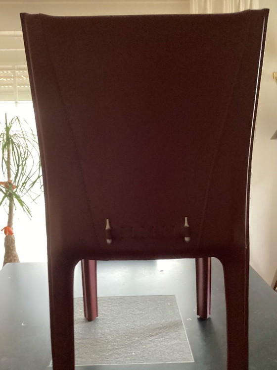 Image 1 of 4 sedie in pelle arper texa Querido10 Bordeaux