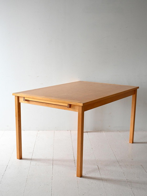 Image 1 of Vintage Scandinavian Birch Table by Skaraborgs