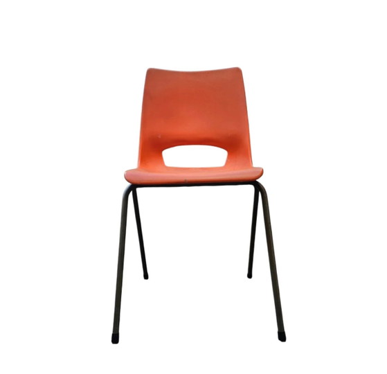 4 x Philippus Potter stacking chairs for Ahrend / Moulded seat / 1970s – Folding chairs (photo 8 of 14)