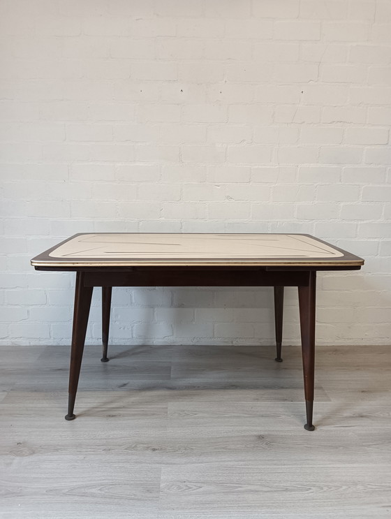 Image 1 of Vintage tafel, uitschuifbaar èn verhoogbaar
