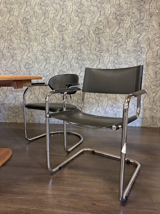 sedie da pranzo o sedie da ufficio – Leather, Metal (photo 4 of 5)