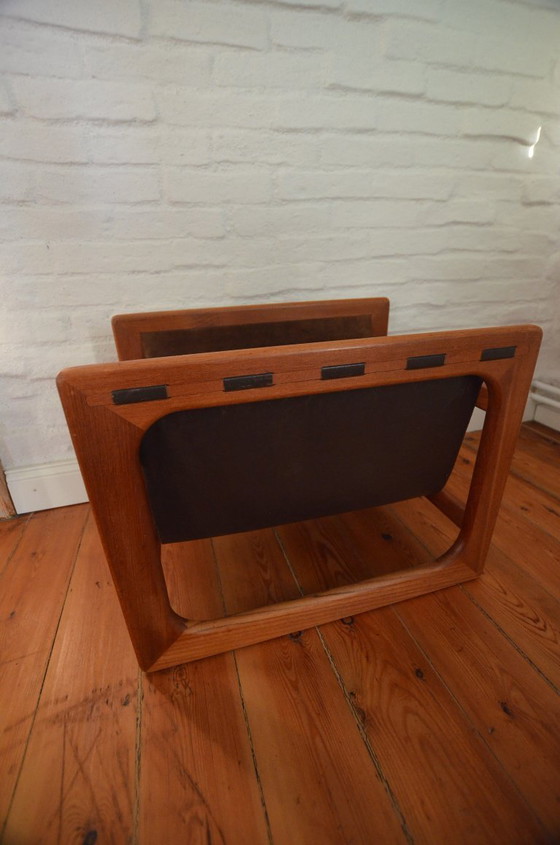 Image 1 of Teak newspaper rack/magazine holder, 1960s Danish Modern
