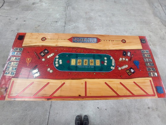 Image 1 of Table de poker en résine époxy
