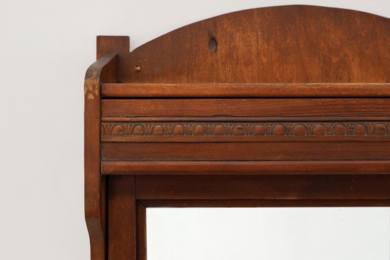 Image 1 of Eikenhouten scheerkast of medicijnkastje uit 1900