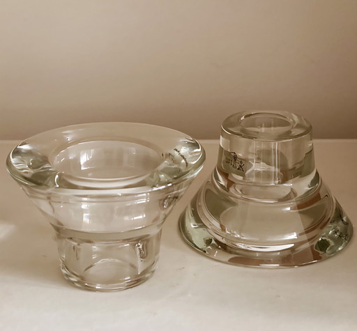 4 Bougeoirs irréversibles Glass Design conçus par Knut & Marianne Hagberg pour Ikea.