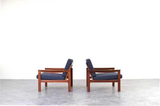 Image 1 of Dänische Teak-Loungesessel aus der Mitte des 20. Jahrhunderts von Arne Vodder für Komfort, 1960er Jahre, 2er-Set