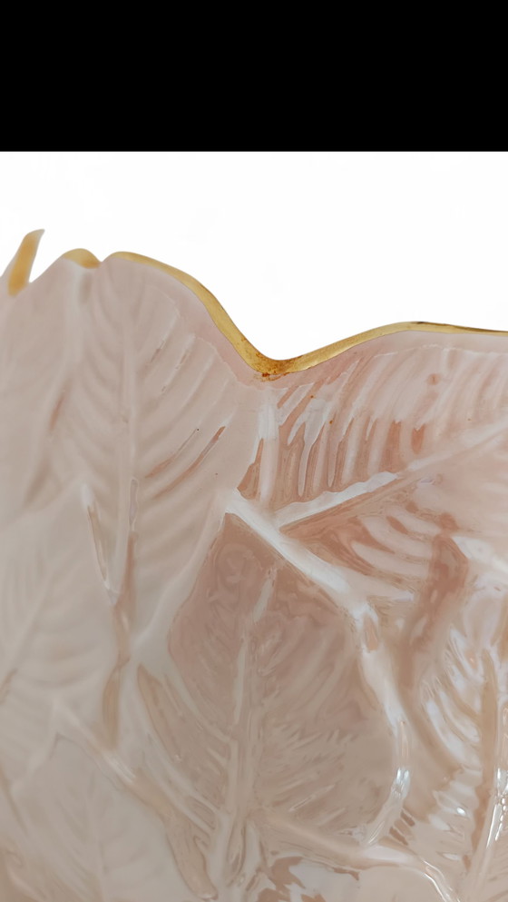 Image 1 of Colonna portavasi italiana con vaso coordinato in rosa madreperla