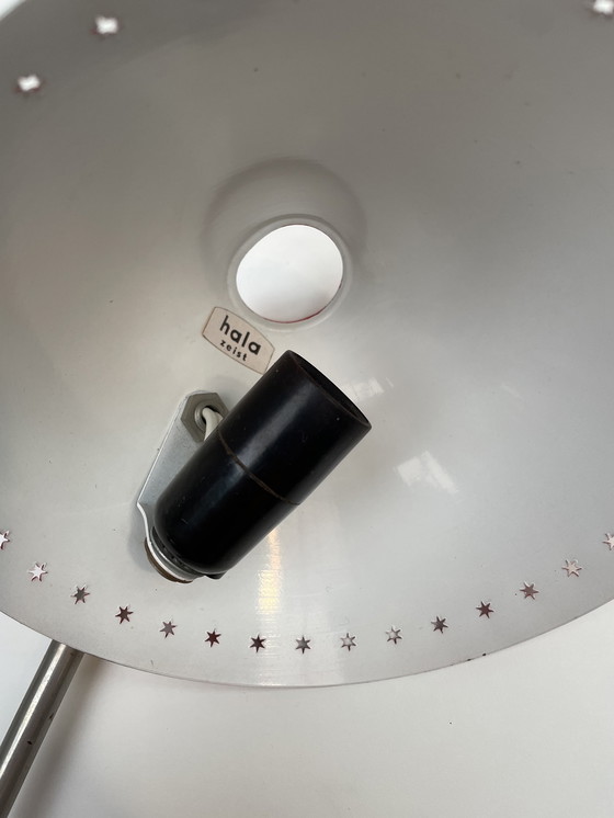 Image 1 of Red Pinocchio table lamp, H. Busquet