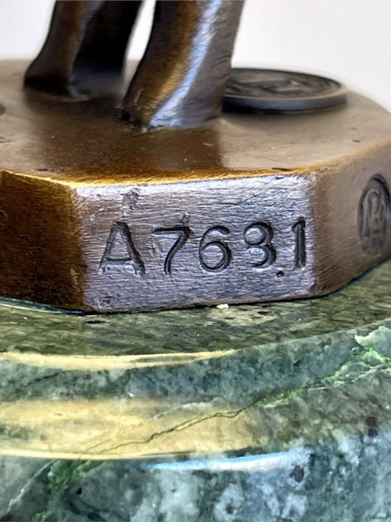 Image 1 of Art Deco sculptuur gesigneerd Preifs – Brons BJB – danseres – 32 cm