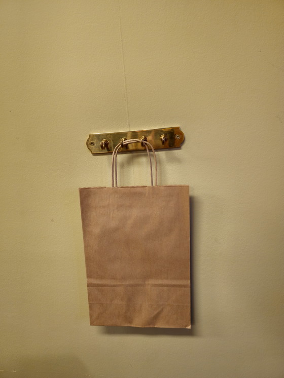 Image 1 of Vintage Brass Coat Rack Key rack Key rack