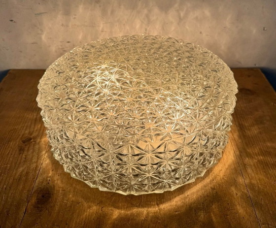 Image 1 of Applique murale ou plafonnier vintage en verre, années 1970