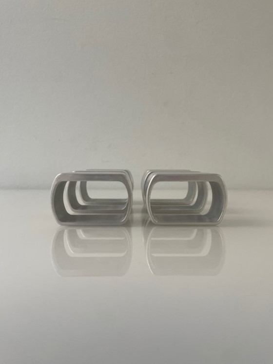 Image 1 of IKEA SPALT set van 6 aluminium servetringen / naamkaarthouders