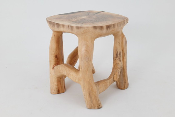 Image 1 of Sculptural Coffee Table, Solid Wood, Contemporary Design, Handmade, Logniture