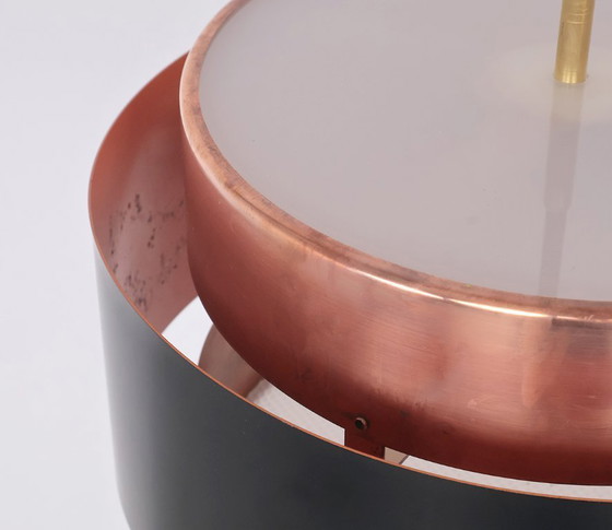 Image 1 of Lampada a sospensione in rame Saturn di Fog e Morup, 1960