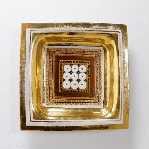 Vintage Georges Pelletier Keramik-Schmuckschale oder dekorativer Wandteller - 1970