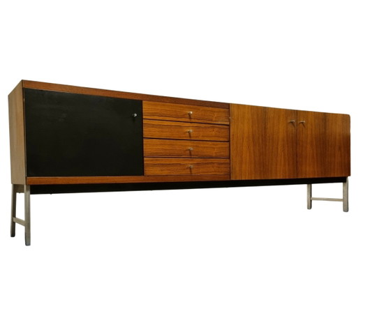 Fristho Dressoir Palissander, Zwart En Chroom, Model BDR-250, 1960 – Chrome, Metal, Vintage (photo 3 of 14)