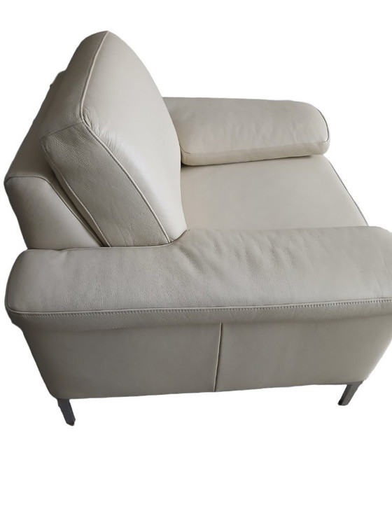 Image 1 of Musterring leather armchair cream-colored