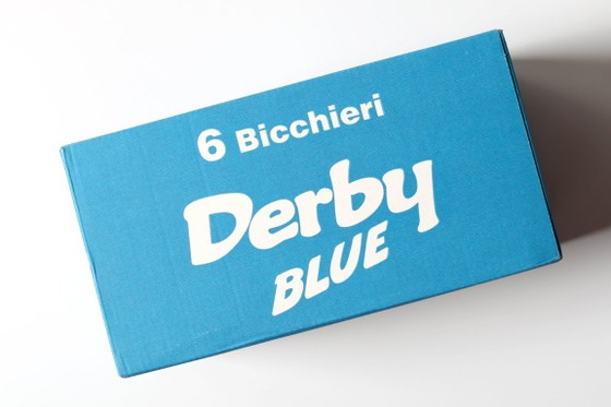 Image 1 of Set di 6 bicchieri vintage Derby Blue / Rastal / Italia / 2001