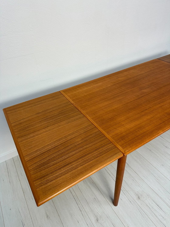Image 1 of 1960s Large Vintage Minimalistic Teak Extendable Dining Table