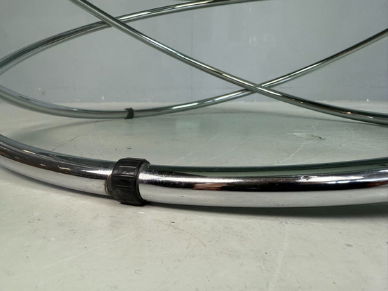 Image 1 of Koffietafel van Mac chroom en gerookt glas van Miniforms, Italië, jaren 70