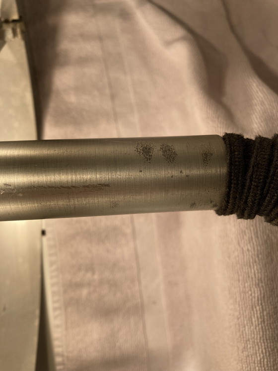 Image 1 of Suspension vintage 70’S en métal brossé attribué à Jean Gandelin 