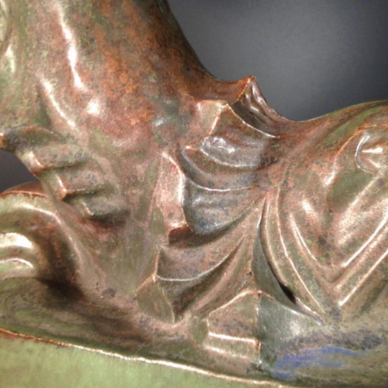 Art Deco Fisch-Obstschale aus Bouffioulx-Sandstein von Roger Guérin, 1925 – Geschirr (photo 5 of 13)