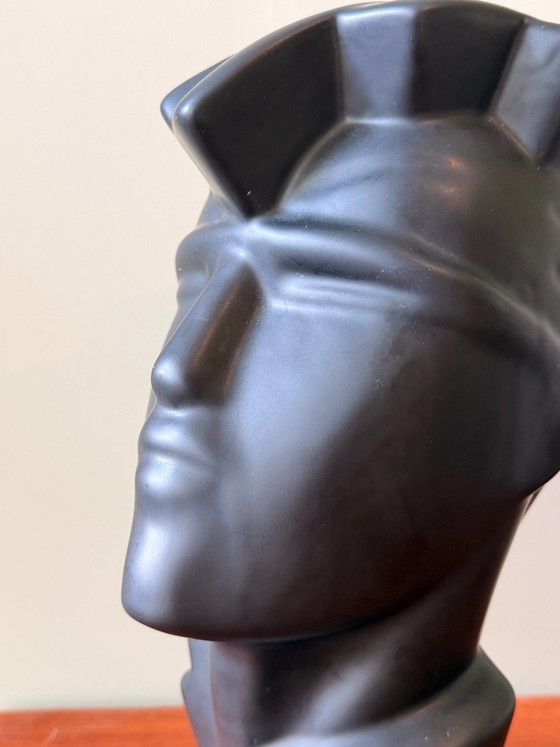 Lindsey B – busto modernista abstracto negro – Objetos decorativos, Cerámica (photo 3 of 5)