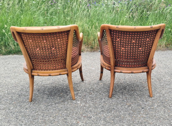 Image 1 of Deux fauteuils Giorgetti vintage des années 1980