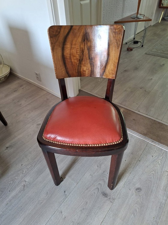Image 1 of Art Deco dining table with 5 chairs