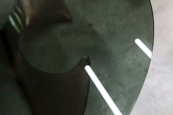 Image 1 of Table basse Propeller K9 design Knut Hesterberg 1960 verre fumé 80cm