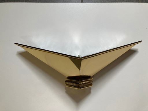Lámpara de pared de latón con luz ascendente