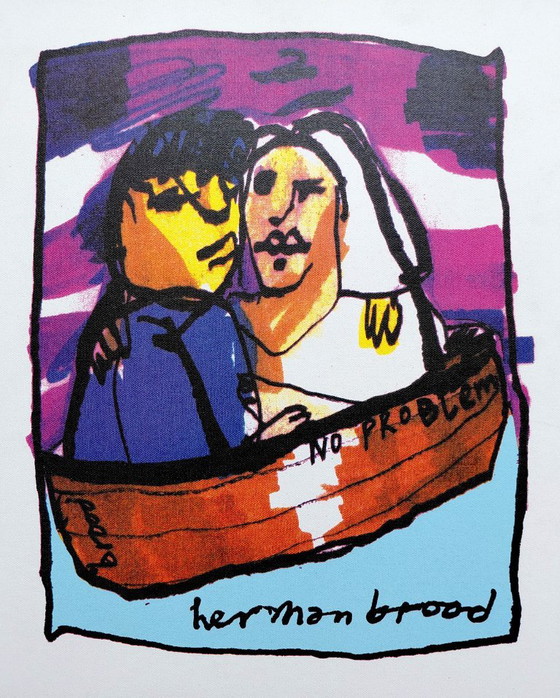 Herman Brood - Huwelijksbootje / No Problem, Stampa Su Tela – Stampe artistiche, Wood, Canvas (photo 4 of 5)